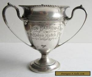 Item Antique Golf Trophy Gorham Sterling Silver Lyon-Barrow Cup for Sale