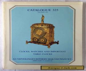 Item 1981 Clock, Watches and ..Table Clocks Sotheby Catalogue 325 with estimates for Sale