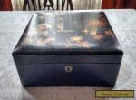 Lacquered Wooden Box Inlaid Japanese Style for Sale