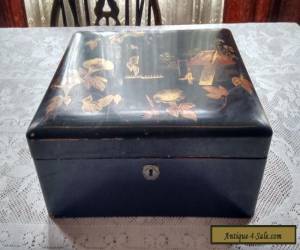 Item Lacquered Wooden Box Inlaid Japanese Style for Sale