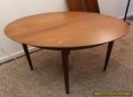Mid Century Danish Modern Unusual Round Walnut Extension Dining Table  for Sale