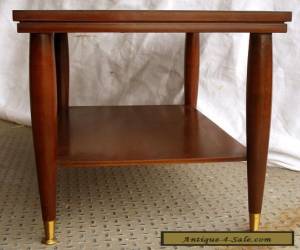 Item Vintage Mid Century Modern "Mersman" Mahogany Wood Formica Side End Accent Table for Sale