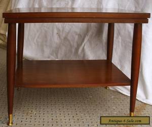 Item Vintage Mid Century Modern "Mersman" Mahogany Wood Formica Side End Accent Table for Sale