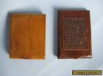 Treen visiting card cases x 2 C1890 for Sale