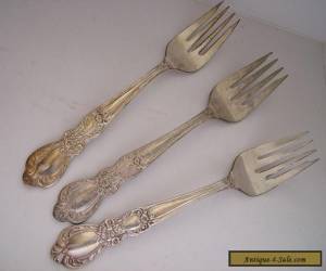 Item Heritage Silverplate 1847 Rogers Salad Forks  Int'l Silver (3 pcs) for Sale