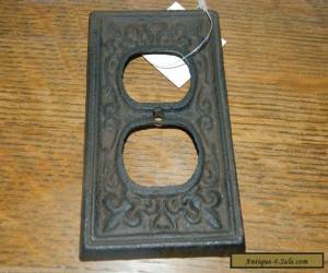 Item French Decorative Cast Iron Rustic Finished Electric House Outlet Plate Cover  for Sale