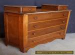 Antique Victorian Solid Wood Bedroom Dresser Chest Drawers Vanity Wooden Knobs for Sale