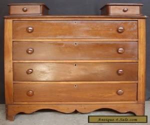 Item Antique Victorian Solid Wood Bedroom Dresser Chest Drawers Vanity Wooden Knobs for Sale