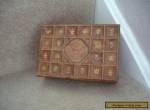 AN OLD VINTAGE ITALIAN WOODEN BOX WITH A LEATHER DESIGNED COVER for Sale