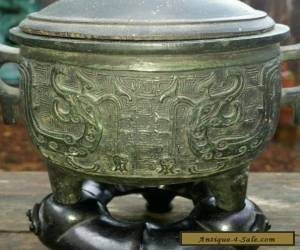 Item Antique Chinese Bronze Censer- burner marked for Sale