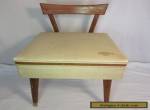 Vintage Danish Sewing Mid Century Modern Chair Wood Back With Storage  for Sale