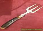 Beautiful Silver Plate and Antler Handled Bread Fork for Sale