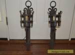 Vintage Antique Pair Wrought Iron Wall Sconces for Sale