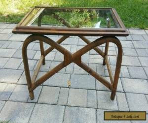 Item VINTAGE MID CENTURY Modern TIKI Bamboo and Glass Coffee Table  for Sale