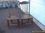 Early Oak Press Back Chair Vintage Antique Turn of Century 2 Available for Sale