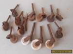 Vintage Lot of Antique Porcelain and Wood Wheels for Furniture for Sale