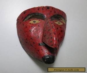 Item Reduced! Old Red Mexican folk art mask with large nose for Sale