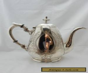 Item Antique Victorian 1880's Thomas Wilkinson Silver Plated Teapot Coffee Pot for Sale