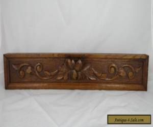 Item Antique French A Pair Of Hand Carved Architectural Panel Solid Oak Wood Trim for Sale