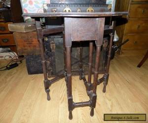 Item ANTIQUE~VINTAGE~SMALL~OAK~DROP LEAF~ GATE LEG TABLE~OVAL for Sale