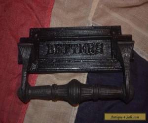 Item 1880's cast iron letter box and door handle. for Sale