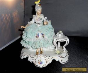 Item VINTAGE CAPODIMONE FIGURINE DRESDEN STYLE LADY for Sale