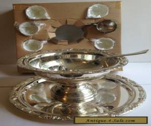 Item ROYAL LIMITED Silver Plate Thirteen Piece PUNCH BOWL SET IN ORIGINAL BOX for Sale