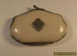 Antique French coin purse with silver monogram for Sale