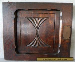 Item Antique Carved Quartered Oak Salvage Furniture Paneled Cabinet Door for Sale
