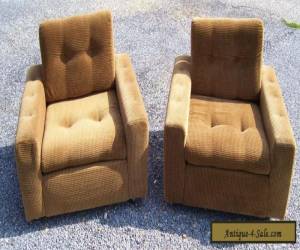 Item  VINTAGE MID CENTURY MODERN PAIR OF CLUB LOUNGE CHAIRS- LOW PROFILE for Sale