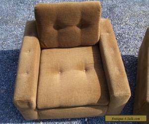 Item  VINTAGE MID CENTURY MODERN PAIR OF CLUB LOUNGE CHAIRS- LOW PROFILE for Sale