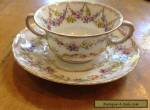Vintage Bouillon Cup and Saucer Crown II Dresden Floral Garland for Sale