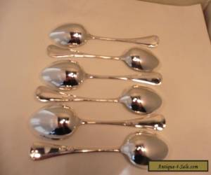 Item GOOD STERLING SILVER SET OF SIX OLD ENGLISH DESSERT SPOONS,SHEFFIELD 1899, JD&S for Sale