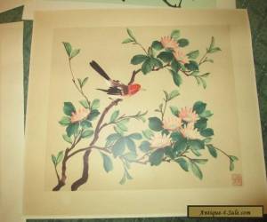 Item Set of 6 Vintage Chinese Watercolours in folder  for Sale