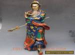 Chinese cloisonne hand-carved statue - Guan Gong for Sale