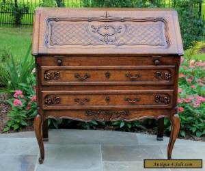 Item Antique French Oak Louis XV Style Fall Front Writing Desk Bureau Secretary  for Sale