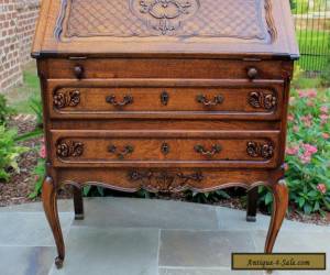 Item Antique French Oak Louis XV Style Fall Front Writing Desk Bureau Secretary  for Sale