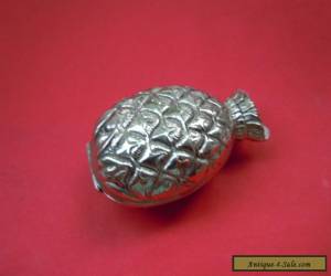 Item RARE Antique Pill BOX PINEAPPLE ANANAS in Silver plated  for Sale