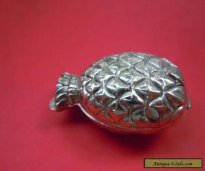 Item RARE Antique Pill BOX PINEAPPLE ANANAS in Silver plated  for Sale