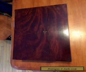 Item 19th century antique crotch mahogany folding lap desk for Sale