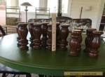 Vintage Solid Dark  Wood table  or Chair Legs Lot of 12  for Sale
