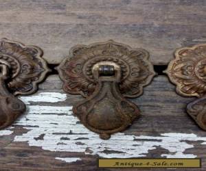 Item ONE Vtg Antique Fancy Ornate RUSTIC Metal Pendant Pull Handle Drawer Cabinet for Sale