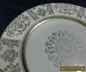 Item ANTIQUE JOHNSON BROTHERS VICTORIAN CREAM & GOLD LEAF 22.5CM PLATE A/F C 1913 for Sale