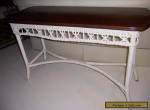 RARE BAR HARBOR WICKER W/ SOLID WOOD TOP TABLE  for Sale