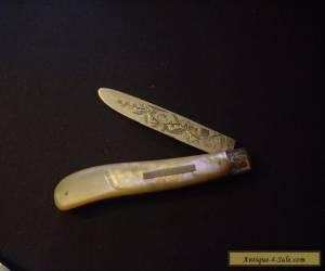 Item Antique 1890  Hallmarked Silver Fruit Knife  for Sale