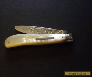 Item Antique 1890  Hallmarked Silver Fruit Knife  for Sale