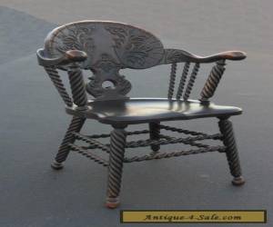 Item Beautiful BARLEY TWIST Vintage Spanish Style Ornately Carved Wood ACCENT CHAIR for Sale