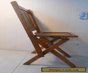 Item Antique Simmons Co.?  Wooden Folding Chairs Vintage Wood Slat Seat  for Sale