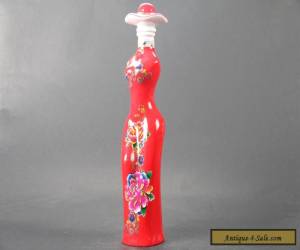 Item  Chinese handmade painting flower cheongsam shape Porcelain vase /Flagon C991 for Sale