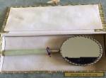 Antique Chinese Enameled Hand Mirror with Jade Handle for Sale